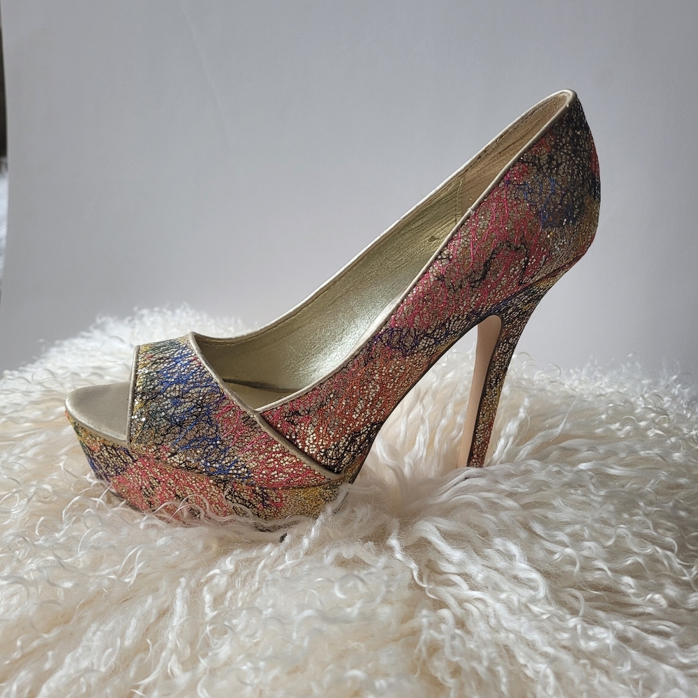 CARLOS By Carlos Santana Peep toe stilleto heels